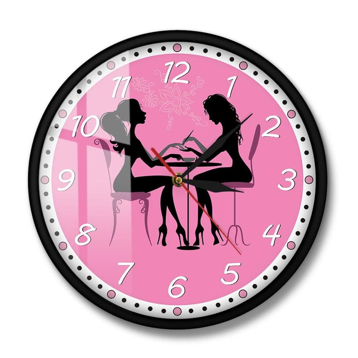 Manicure Salon Wall Clock Nail Spa Personalized Custom