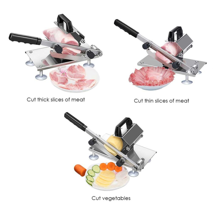 Manual Frozen Meat Slicer Handle Cutting Machine 18 10