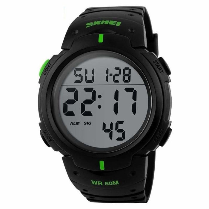 Men Fashion Outdoor Sport Big Dial Led Digital Waterproof