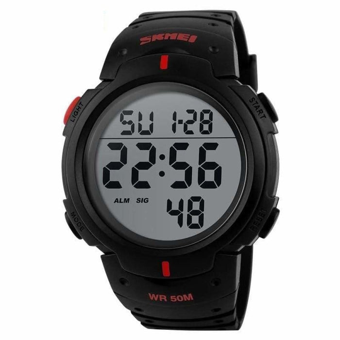 Men Fashion Outdoor Sport Big Dial Led Digital Waterproof