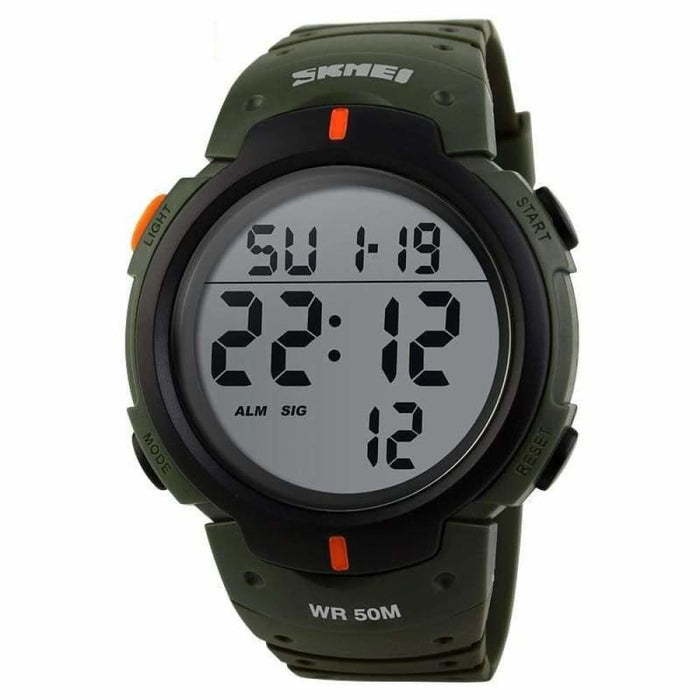 Men Fashion Outdoor Sport Big Dial Led Digital Waterproof