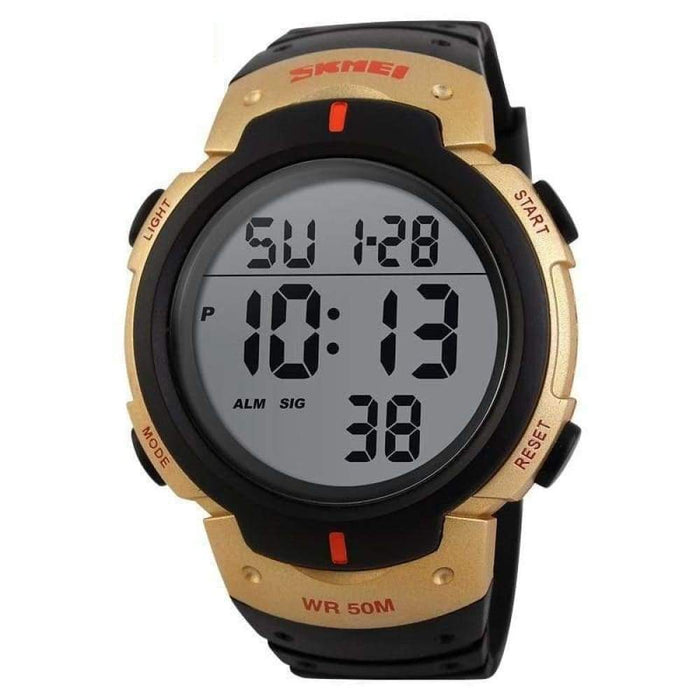 Men Fashion Outdoor Sport Big Dial Led Digital Waterproof