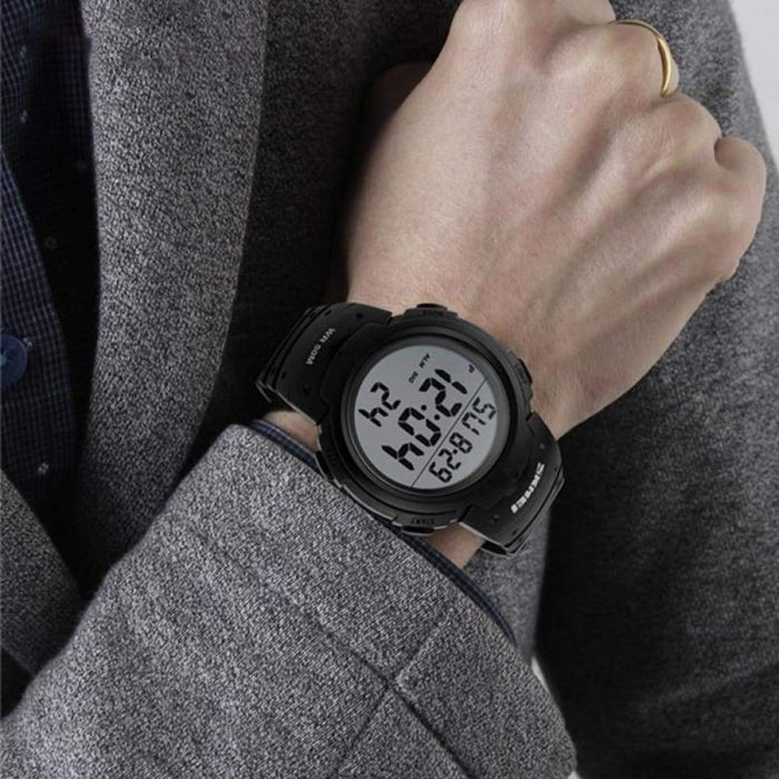 Men Fashion Outdoor Sport Big Dial Led Digital Waterproof