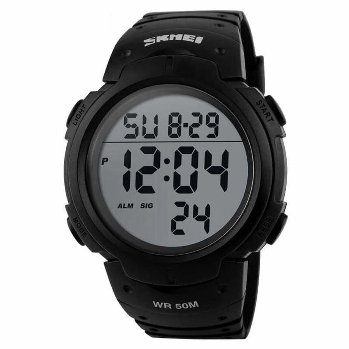 Men Fashion Outdoor Sport Big Dial Led Digital Waterproof