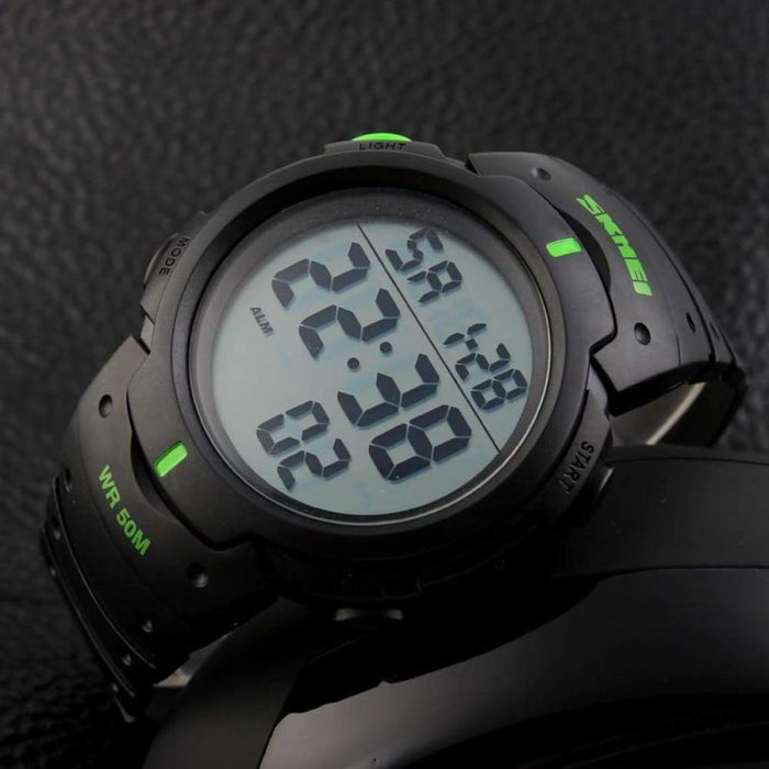 Men Fashion Outdoor Sport Big Dial Led Digital Waterproof