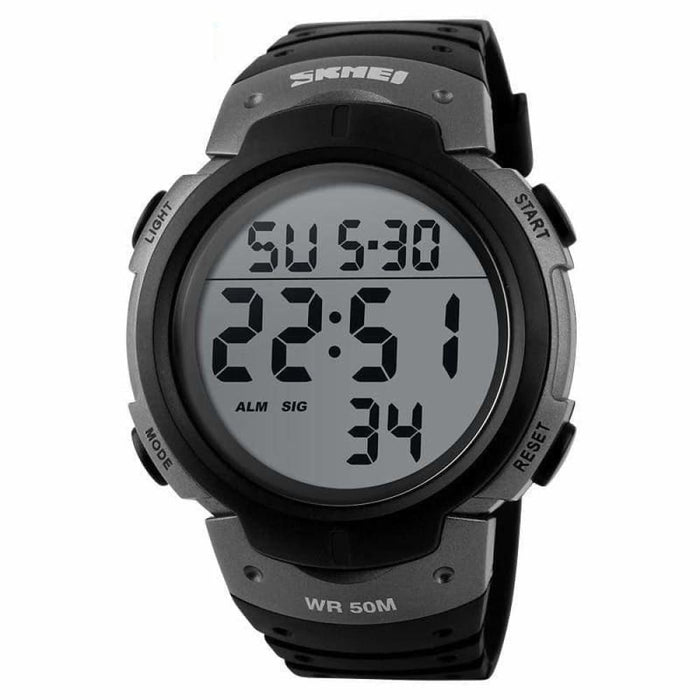 Men Fashion Outdoor Sport Big Dial Led Digital Waterproof