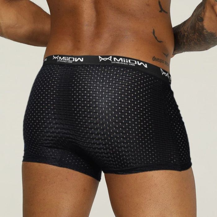 Men Underwear Boxer Shorts Mesh Breathable Cucea Fashion