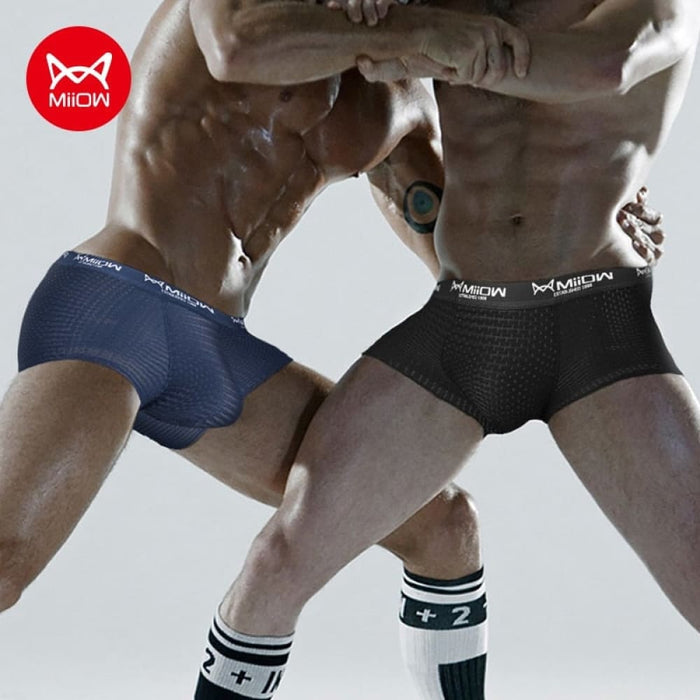 Men Underwear Boxer Shorts Mesh Breathable Cucea Fashion