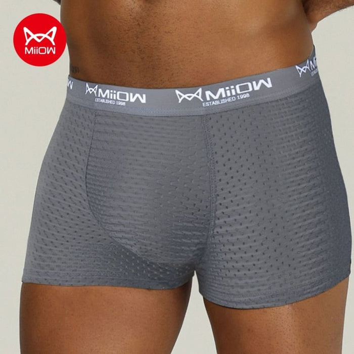 Men Underwear Boxer Shorts Mesh Breathable Cucea Fashion