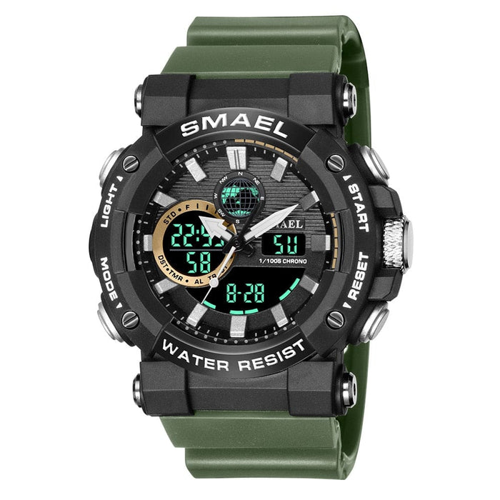 Men Watch Smael Sport Watches Waterproof Stopwatch Alarm