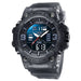 Men Watch Sport Waterproof Led Light Alarm Clock Dual Time