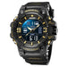 Men Watch Sport Waterproof Led Light Alarm Clock Dual Time