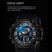 Men Watch Sport Waterproof Led Light Alarm Clock Dual Time