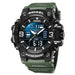 Men Watch Sport Waterproof Led Light Alarm Clock Dual Time