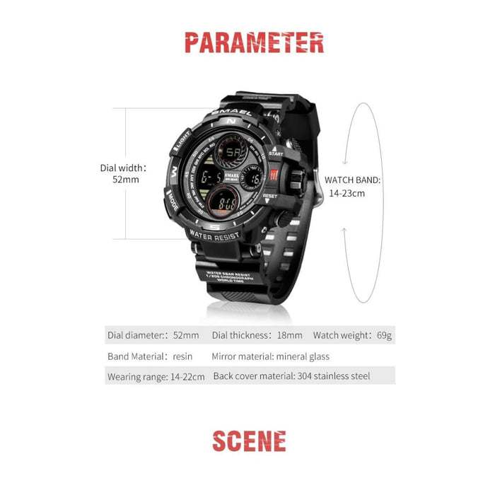 Men’s Digital Quartz Wristwatches
