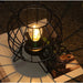 Metal Cage Black Table Lamp For Bedroom