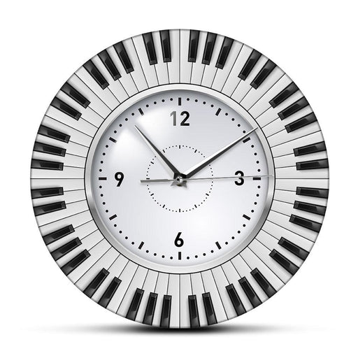 Do Re Mi Piano Keyboard Wall Clock Music Themed Silent