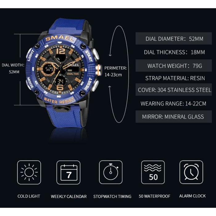 Military Style Digital Men’s Sport Watch