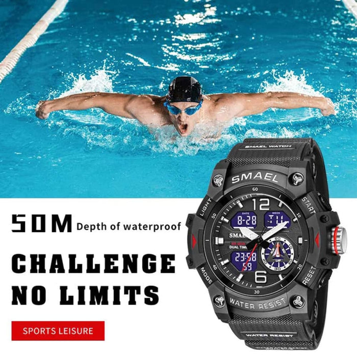 Military Watch Quartz Wristwatches Sport 50m Waterproof