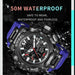 Military Watch Sport Waterproof 50m Stopwatch Analog