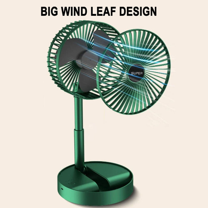 Vibe Geeks Mini Foldable Usb Rechargeable Desk Fan Portable