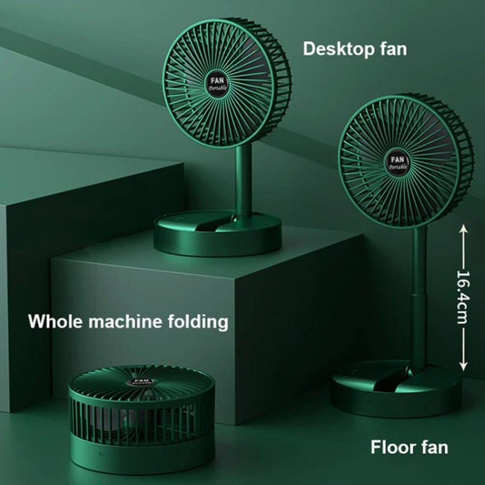 Vibe Geeks Mini Foldable Usb Rechargeable Desk Fan Portable