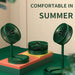 Vibe Geeks Mini Foldable Usb Rechargeable Desk Fan Portable