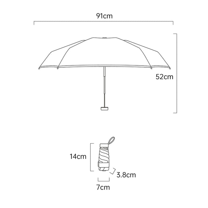 Mini Windproof Uv Protection Flat Umbrella