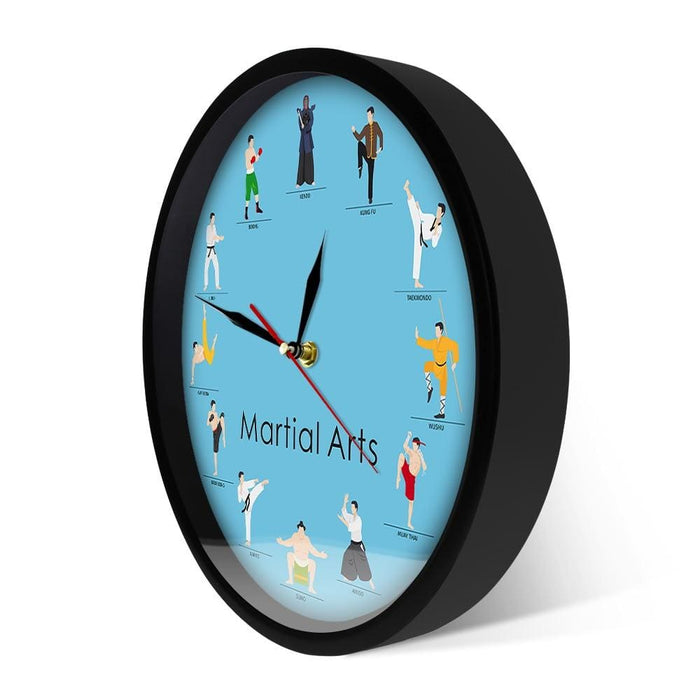 Mixed Martial Arts Modern Wall Clock Fighting Sports Art