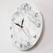 Modern Design White Grey Marble Texture Print Wall Clock