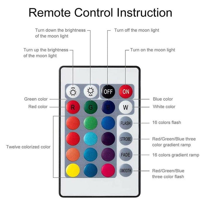 Vibe Geeks Moon Light Starry Sky Night Lamp