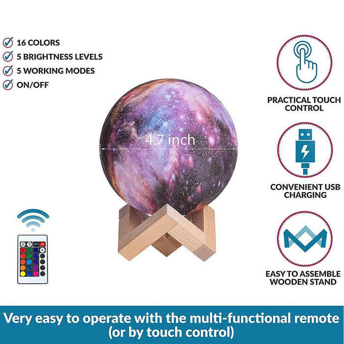 Vibe Geeks Moon Light Starry Sky Night Lamp