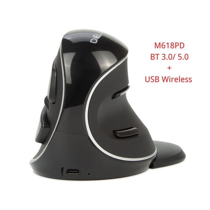 Multi-connection 6 Buttons Ergonomic Vertical Rechargeable