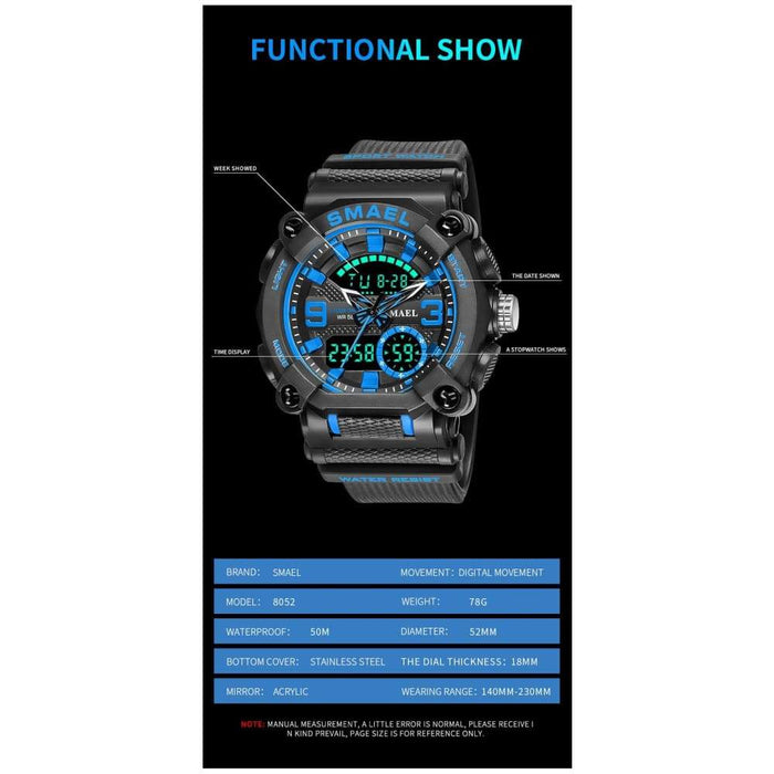 Multifunctional Army Style Led Sport Watch