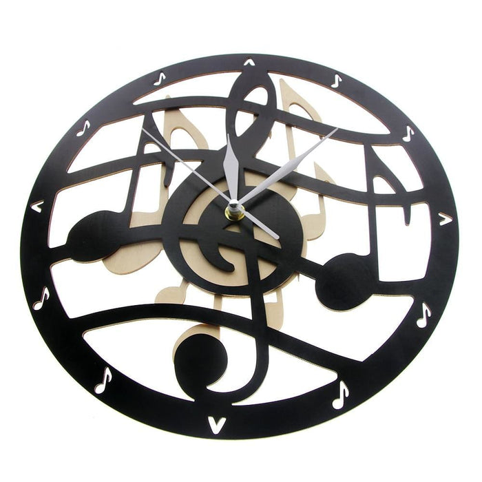 Musical Theme Wooden Wall Clock