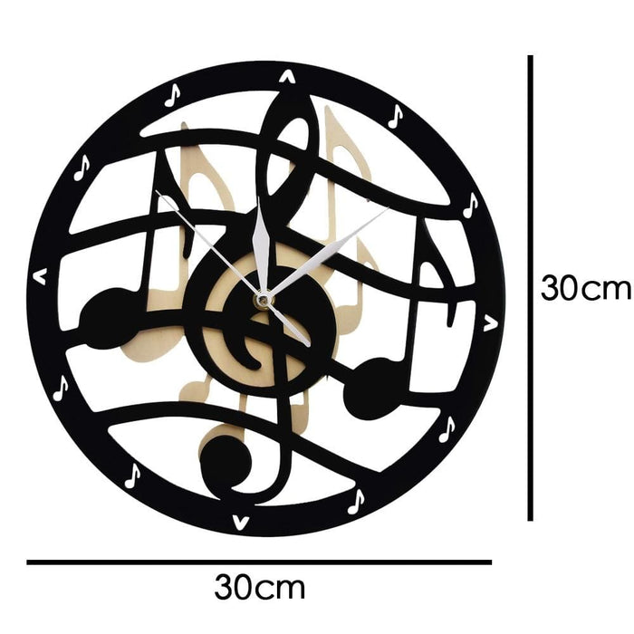 Musical Theme Wooden Wall Clock