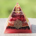 Natural Crystal Orgonite Pyramid Resin Garnet Spring Copper