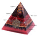 Natural Crystal Orgonite Pyramid Resin Garnet Spring Copper