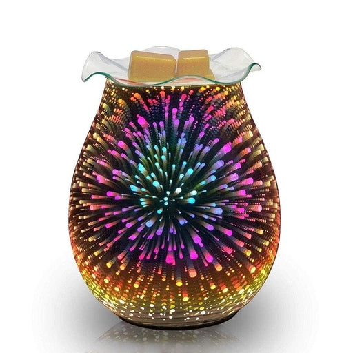 Oil Diffuser Electric Candle Warmer Glass Wax Melt With 3d