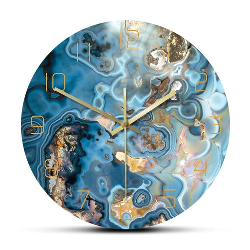 Onyx Crystals Structure Printed Wall Clock Marble Texture