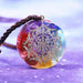 Orgone Energy Rainbow Pendant Necklace Emf Protection