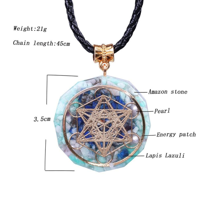 Orgonite Energy Crystal Pendant Resin Jewelry Handcraft