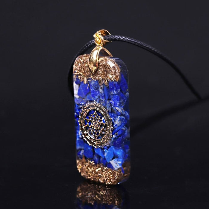 Orgonite Energy Pendant Natural Lapis Lazuli Reiki Necklace