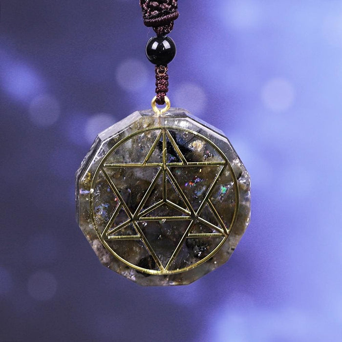 Orgonite Pendant Orgon Aura Necklace Labradorite Amulet