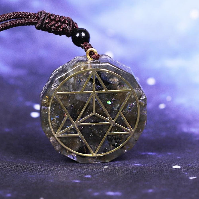 Orgonite Pendant Orgon Aura Necklace Labradorite Amulet