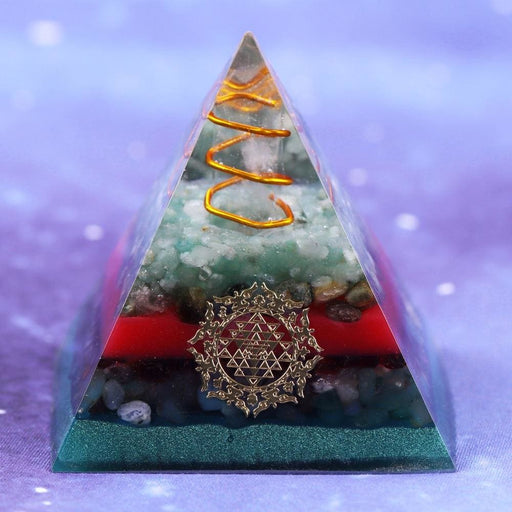 Orgonite Pyramid Green Aventurine Natural Crystal Repel Evil