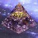 Orgonite Pyramid Natural Amethyst Yoga Energy Decoration