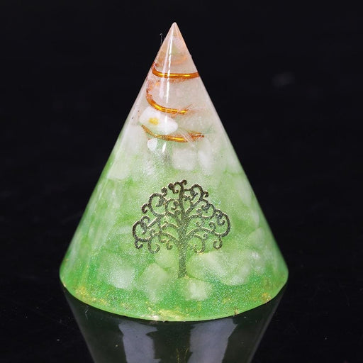 Orgonite Pyramid Natural White Crystal Energy Generator