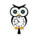 Owl Cartoon Print Wall Clock