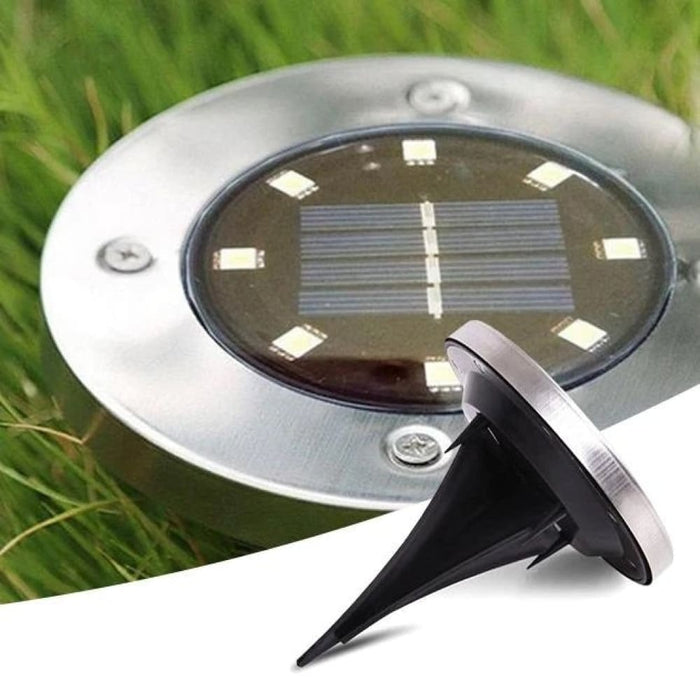Pack Of 4 Solar Powered Led Outdoor Ground Lights